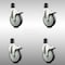 Service Caster 5 Inch 316SS Thermoplastic Rubber Swivel 1-7/8 Inch Stem Caster Set Lock Brake SCC-SS316TTLEX20S514-TPRB-178-4 - alternate 1